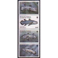 1998 Comores Islands Mi.1261-1264strip Sea fauna 5,00 €