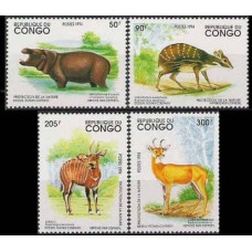1994 Congo (Brazzaville) Mi.1421-1424 Fauna 7,50 €