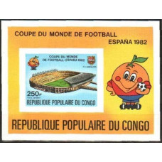 1980 Congo (Brazzaville) Michel 741/B23b 1982 World championship on football of Spanien 6.00 €