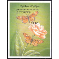 2001 Congo (Kinshasa) Mi.1664/B111 Butterflies 7,00 €