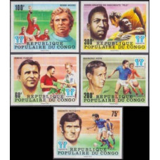 1978 Congo (Brazzaville) Mi.614-618b 1978 World championship on football of Argentina 25,00 €