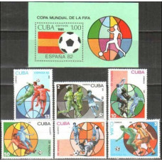 1981Cuba Michel 2540-2545+2546/B66 1982 World championship on football of Spanien 6.60 ?
