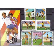 1982 Cuba Michel 2618-2624+2625/B71 1982 World championship on football of Spanien 8.40 ?