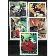 2003 Cuba Mi.4521-4525 Birds and flowers 4,50 €