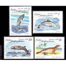 1980 Cuba Mi.2483-2486 Sea fauna 7,50 €