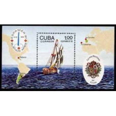1981 Cuba Mi.2596/B70 Ships with sails 4,50 €