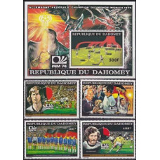 1974 Dahomey Michel 605-608+609/B49 1974 World championship on football of Munchen 15.00 ?