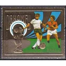 1974 Dahomey Mi.586gold 1974 World championship on football of Munchen 15,00 €
