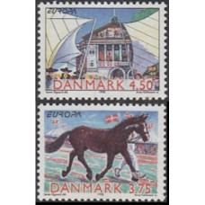 1998 Denmark Mi.1188-1189 Horses 3,50 €