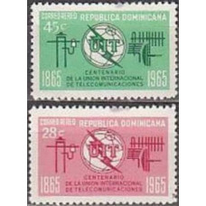 1966 Dominican Republic Mi.862-863 UIT 2.00