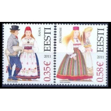 2011 Estonia (EESTI) Mi.?2v National Costumes 1,90 €