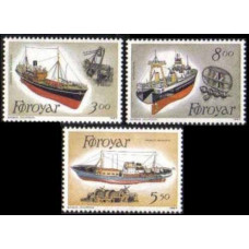 1987 Faroe Islands Mi.151-153 Ships 7.50 €