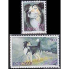 1994 Faroe Islands Mi.262-263 Dogs 3,00 €