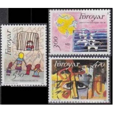 1986 Faroe Islands Mi.136-138 Paintings 6,00 €