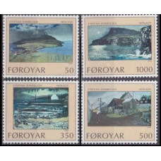 1990 Faroe Islands Mi.207-210 Paintings 7,00