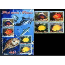 2005 French Polynesia Mi.944-947+944-947/B31 Sea fauna 18,00 €