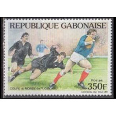 1988 Gabon(R.Cabonaise) Mi.1014 Rugby 4,20