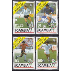 1990 Gambia Mi.1064-1067 1990 World championship on football of Italien 5,50 €