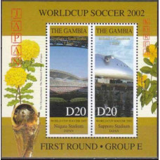 2002 Gambia Mi.4763-4764/B614 2002 World championship on football Japan and Korea 6,30 €