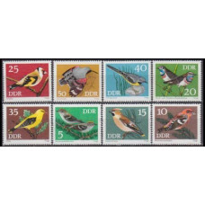 1973 Germany, East(DDR) Mi.1834-1841 Songbirds 4,00 €
