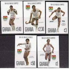 1984 Ghana Michel 1048-1052b 1984 Olympiad Los Angeles 20.00 €