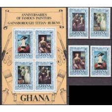 1977 Ghana Mi.710-713+714-717/B72 Piter Paul Rubens 11,50 €