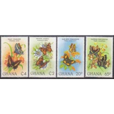 1982 Ghana Mi.928-931 Butterflies 14,00 €
