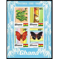 1968 Ghana Mi.342-346/B31b Butterflies 11,00 €