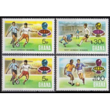 1974 Ghana Mi.564-567 1974 World championship on football of Munich