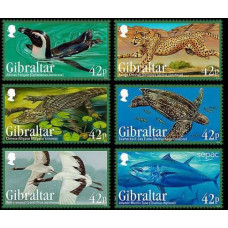 2013 Gibraltar Mi.1568-1573 Sea fauna