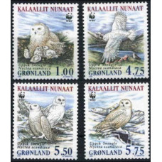 1999 Greenland Mi.331y-334y WWF, Snowy Owl 5,00 €