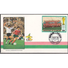 1986 Grenadines & St Vincent cover 1986 World championship on football of Mexico€