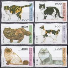 1996 Guinea Mi.1603-1608 Cats 10,00 €