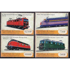 2001 Guinea Mi.3129-3132 Locomotives 13,00 €