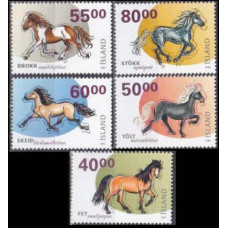 2001 Iceland Mi.983-987 Horses 8,50 €