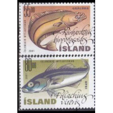 2001 Iceland Mi.971-972 Sea fauna 4,50 €