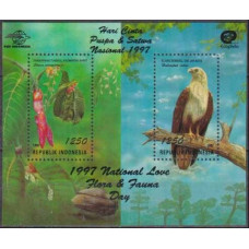 1997 Indonesia Mi.1742-43/B124 Flora and fauna day 2,60 €