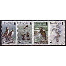 1989 Isle of Man Mi.408-411strip Sea birds 4.00 €