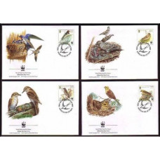2000 Isle of Man Mi.860-863 FDC WWF, Manx songbirds 7,00 €