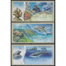 2012 Israel Mi.A83-85 ATM Postage label - Endangerd Sea Creatures - Common Bottlenose Dolphin 9,00