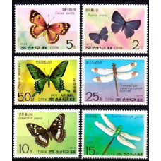 1977 Korea, North Mi.1653-58 Butterflies 11.00 €