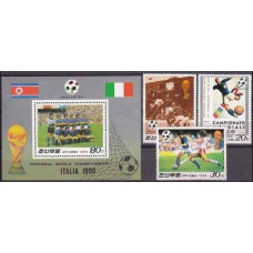 1988 Korea,North Michel 2914-16+2917/B234 1990 World championship on football of Italien 7.00 €
