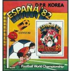 1981 Korea, North Mi.2097/B93 1982 World championship on football of Spain 10,00