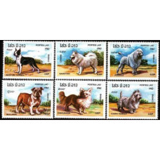 1982 Laos Mi.573-578 Dogs 7,00 €