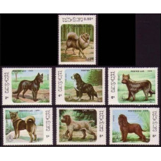 1986 Laos Mi.944-950 Dogs 7,00 €