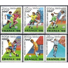 1997 Laos Michel 1593-1598 1998 World championship on football of France 5.50 €