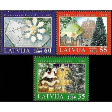 2009 Latvia Michel 3v Christmas 4.40 €