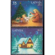 2012 Latvia Mi.?2v Christmas 2,60