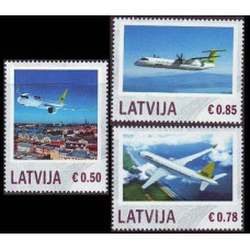 2014 Latvia Mi.892-894 Planes 4,80 €