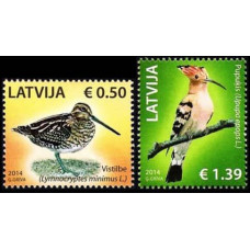 2014 Latvia Mi.907-908 Birds